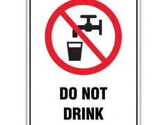 DO NOT DRINK SIGN